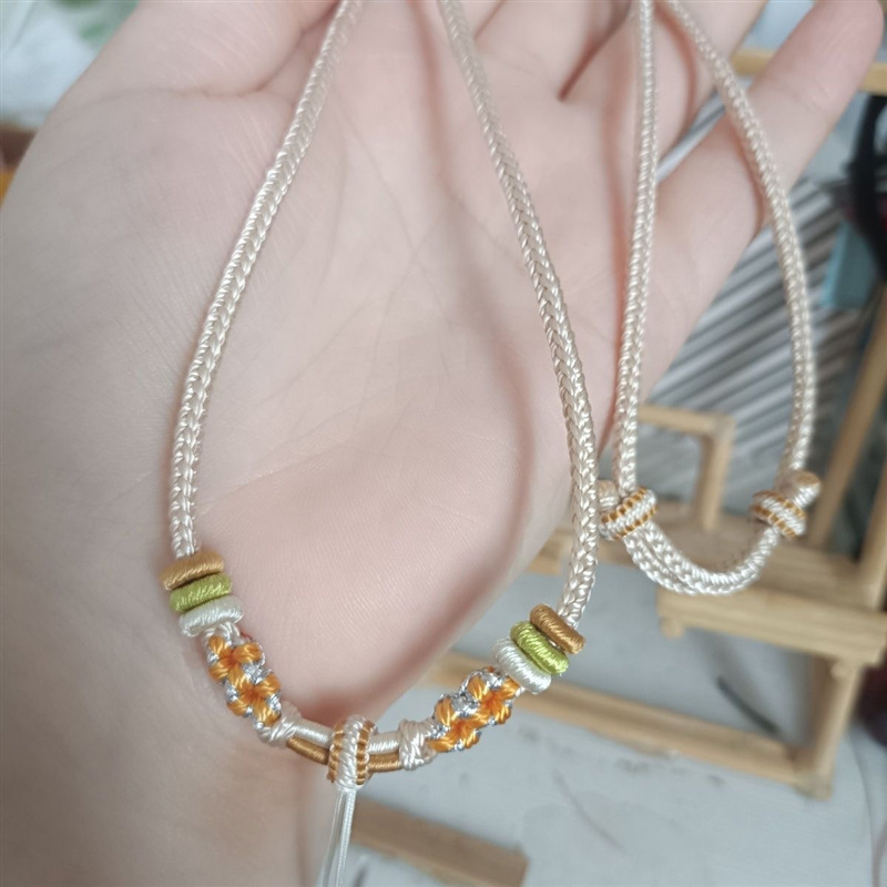 秋季吊坠挂绳 高档中国风 纯手工编织 项链吊坠绳百搭女款八股编