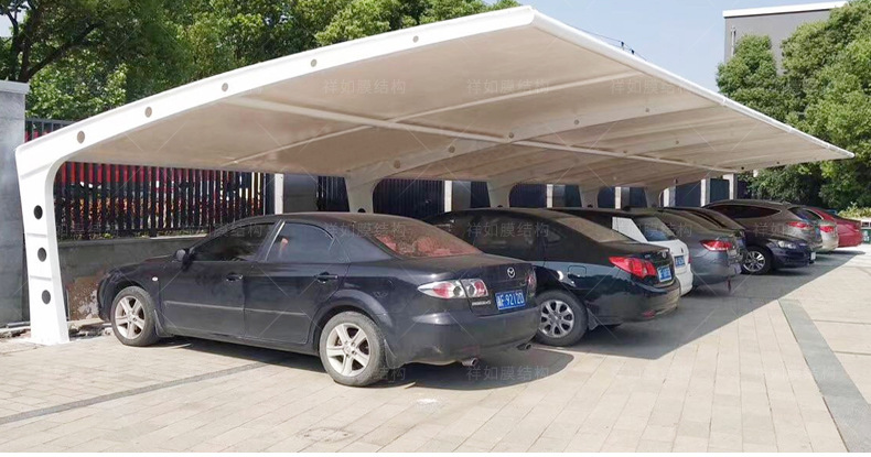 露天停车场充电桩停车篷南京火车站机场膜结构停车棚电动汽车雨蓬