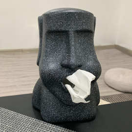 复活岛石像纸巾盒创意个性客厅摆件沙雕可爱收纳盒搞笑家用抽纸盒