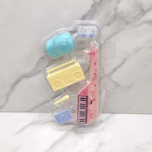 芭芘娃娃配件 乐器组合套装 玩具乐器 塑料乐器 西洋乐器 电吉它