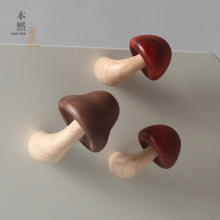 磁力贴记事贴创意工艺品摆件磁性黑板贴实木磁贴蘑菇冰箱贴