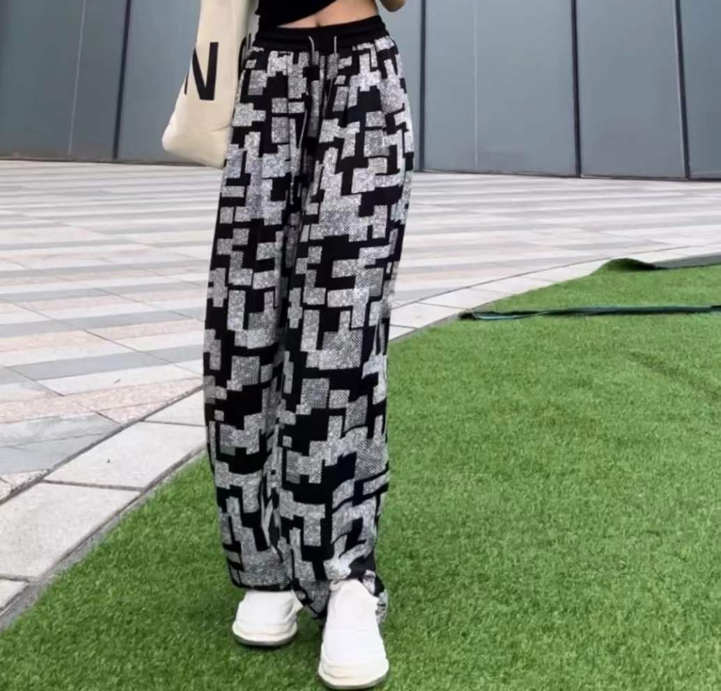 0成交18件天门市潮流服饰经营店9年乐维雅品牌相似松紧腰灯笼阔腿裤女