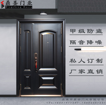 厂家直营复古黑铜隔音甲级防盗门进户门单门子母门非标门现货库存
