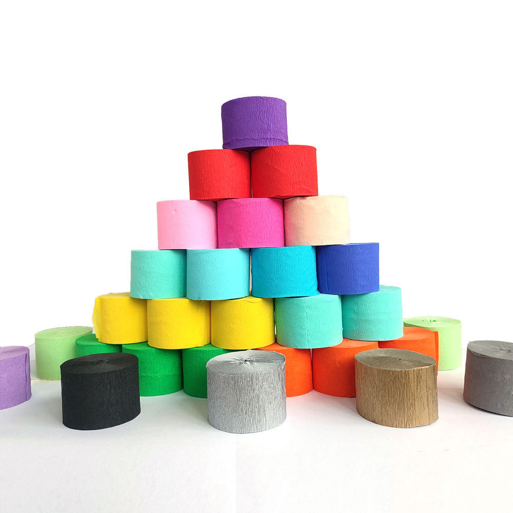 小红书同款彩带彩色皱纹纸拉花卷边结婚生日派对幼儿园背景墙装饰