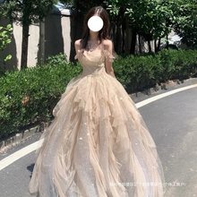 晚礼服裙女仙气轻奢小众感宴会名媛毕业艺考成人礼连衣裙