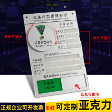 设备状态标识牌设备清洁状态管理标识牌设备标识牌清洁指示牌磁吸