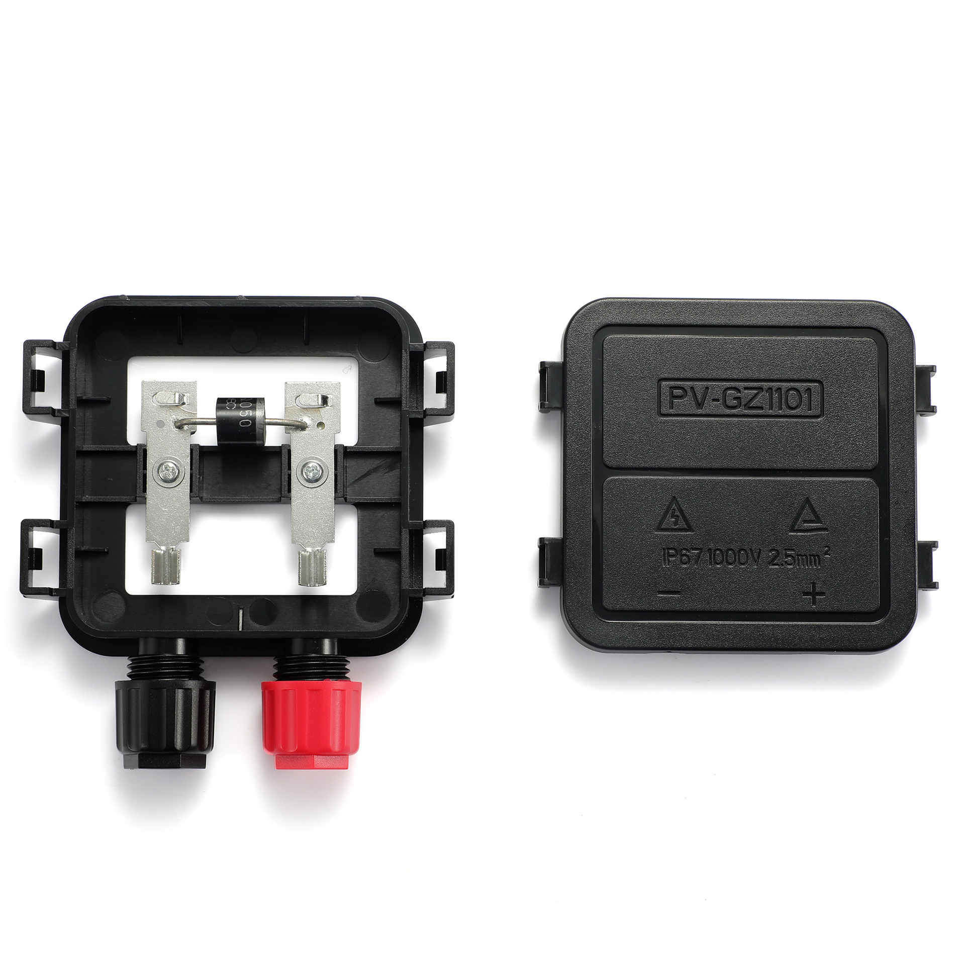 现货户外太阳能光伏板电源接线盒 abs塑料材质密封电源接线盒