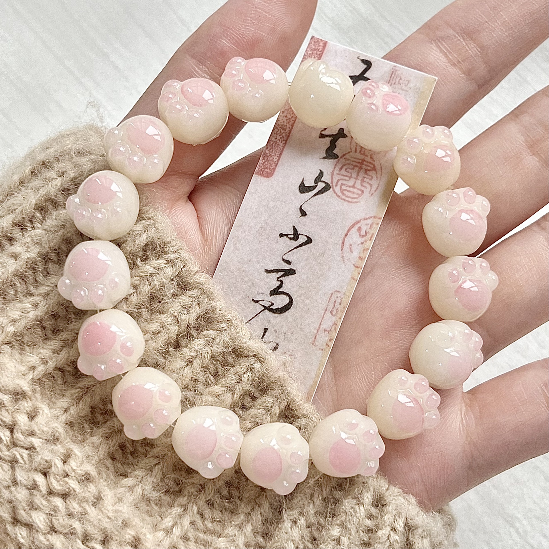 Ziduobao New Carving Cat's Paw Bodhi Bracelet Male and Female Students Bodhi Seed Pliable Temperament Crafts Hand Toy Bracelet Batch
