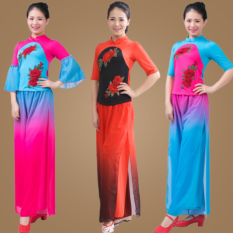 云裳广场舞服装套装古典女春夏季新款中老年秧歌舞蹈演出服民族风