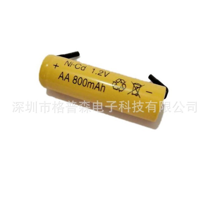 单只带焊片镍镉AA800消防器材 电动玩具5号充电电池