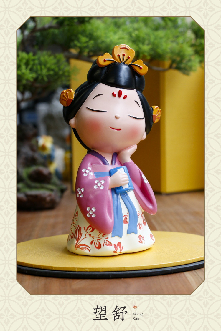 鱼里风物大唐仕女摆件中式卡通礼盒国风不夜城日常送礼客厅树脂