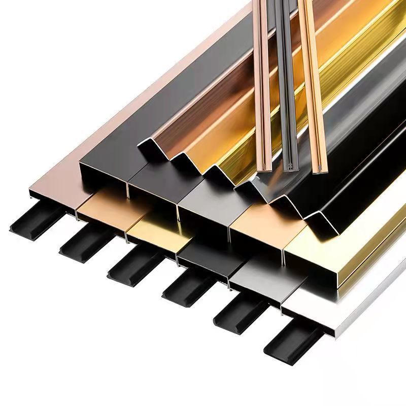 u型凹槽钛金条u型吊顶不锈钢条背景墙装饰条u型收边条地板包边条