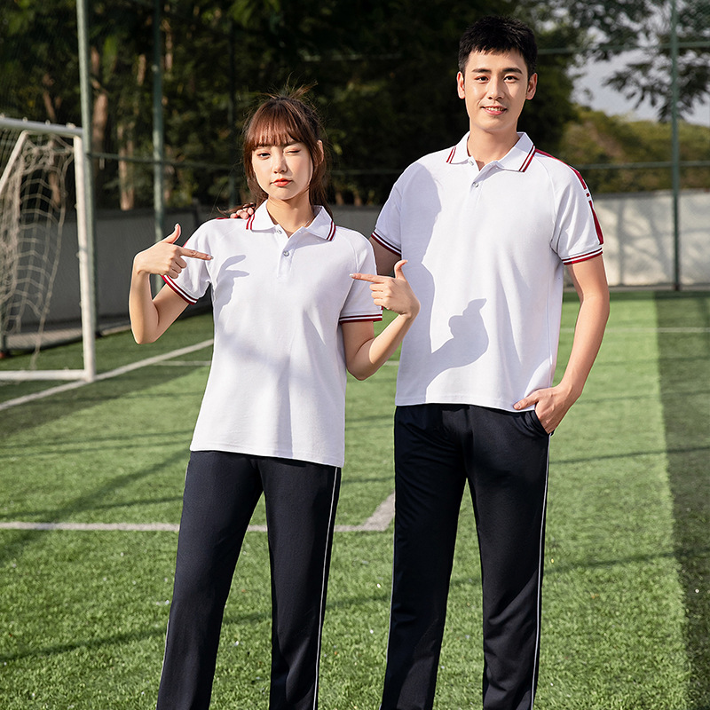 夏季棉质新款2022校服班服情侣休闲运动套装团体服体考服教师服