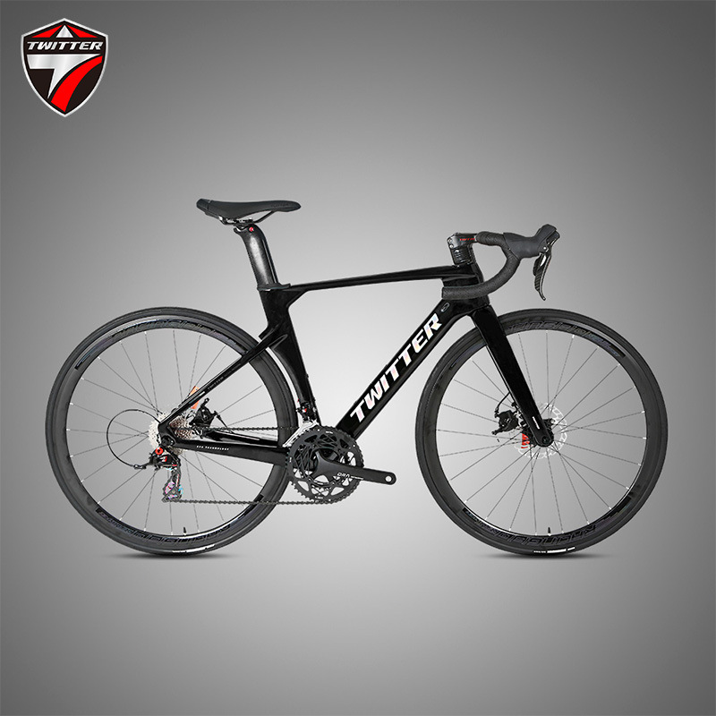 跨境货源骓特r10碳纤维破风公路自行车700c 24速城市公路赛车