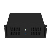 厚尚4U320黑色工控主机台式电脑服务器U形把手支持ATX主板ATX电源