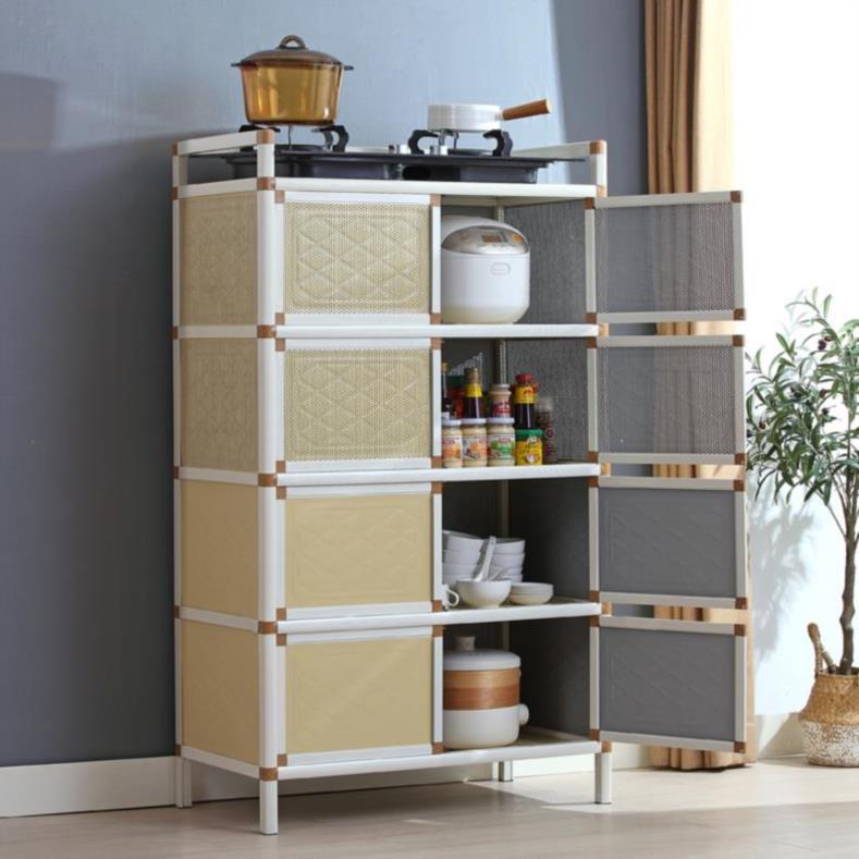 拼装碗柜家用厨房放碗小型新款商场厨柜置物柜对开省空间调味品