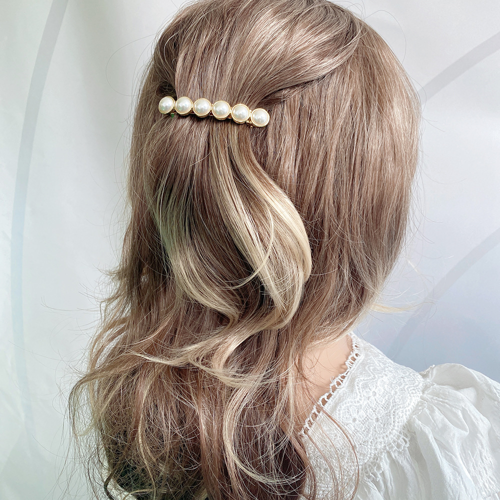 Alloy Hair Clips Hair Accessories Pearl Hairpin Spring Clip Alloy Spring Clip Hair Clip Hairpin