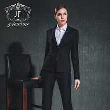 气质通勤西装领单排扣女职业装黑色韩版外套休闲套装批发生产代发