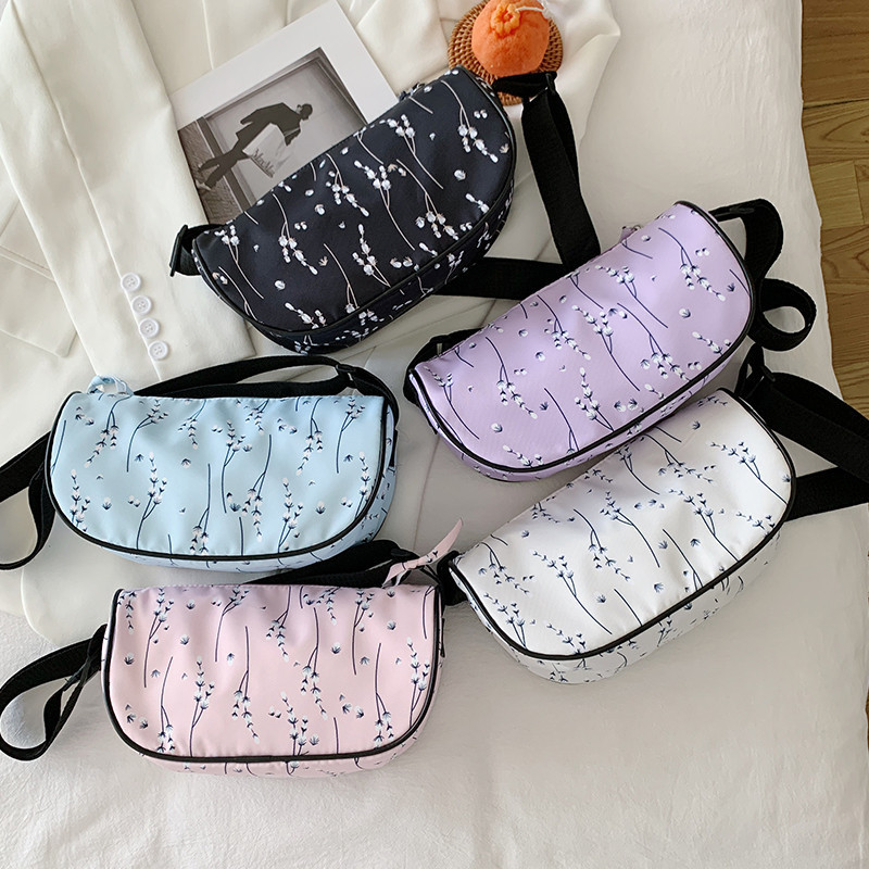 Small Bag 2021 Summer New Korean National Style Flower Messenger Bag Printed Shoulder Female Temperament Small Shoulder Bag Fashion