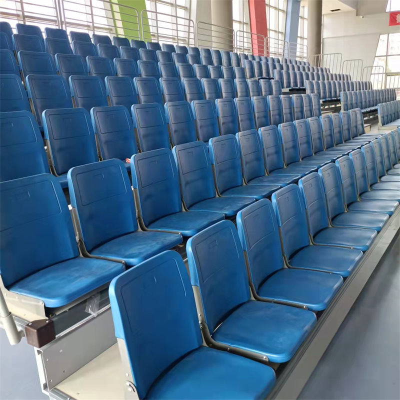 体育场伸缩看台座椅 观众席活动反板椅 学校体育场固定靠背看台