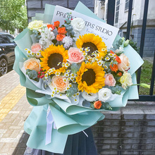 花束长沙速递同城向日葵香槟玫瑰送女友岳麓雨花开福生日配送