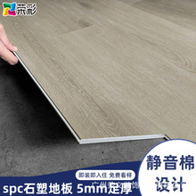 SPC石塑锁扣地板5.0mm带静音棉防滑耐磨地胶客厅房间仿木地板卡扣
