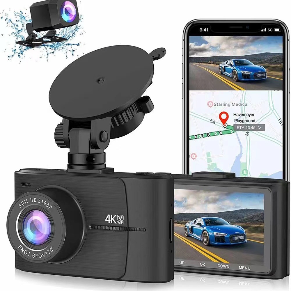 d2 4k dach cam 96670 前4653 后1080p带wifi gps 4k 行车记录仪