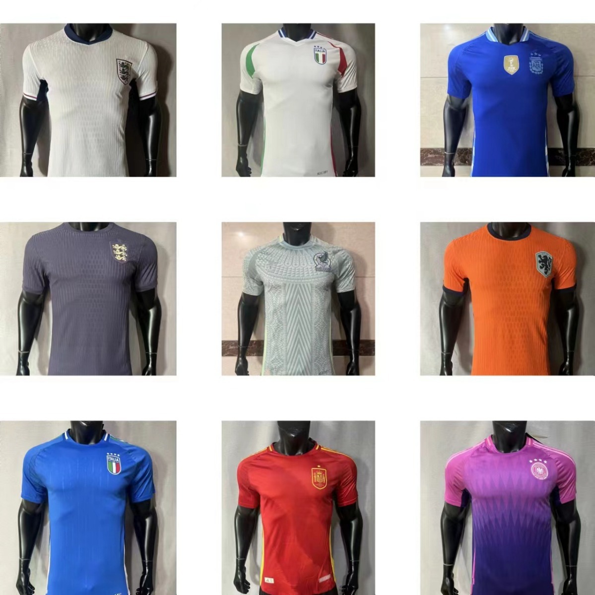 源头货欧洲杯2425热门国家队球员版球衣足球服出场服-阿里巴巴