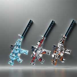 跨境爆款电动高速连发射击AK47突击枪连发M416涂鸦对战玩具枪批发