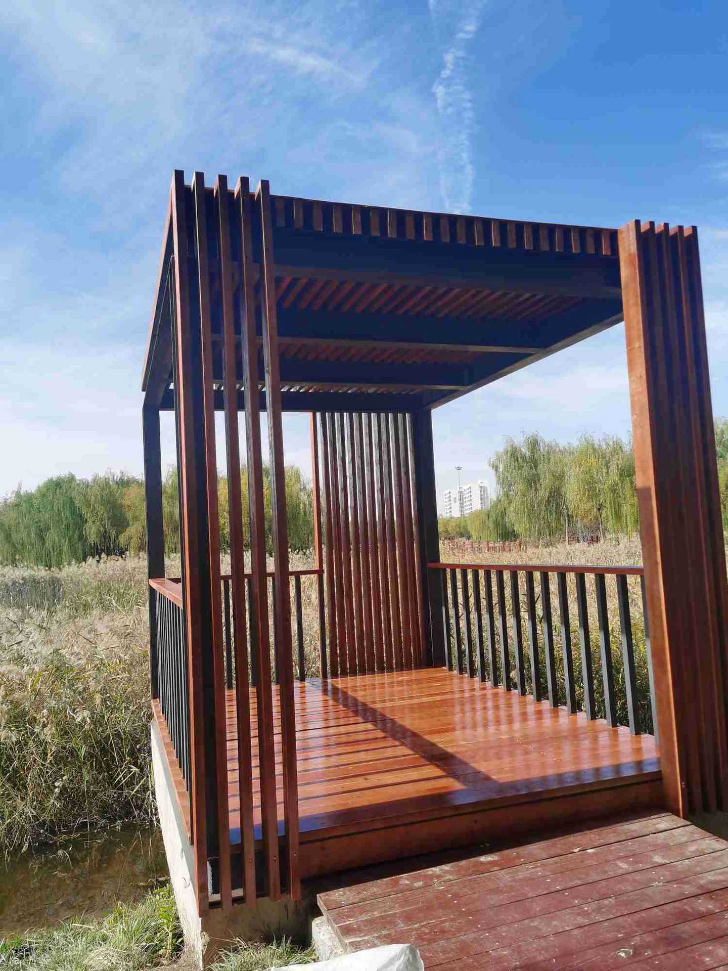 竹制品凉亭户外实木凉亭廊架花架阳光房庭院景观园林竹长廊