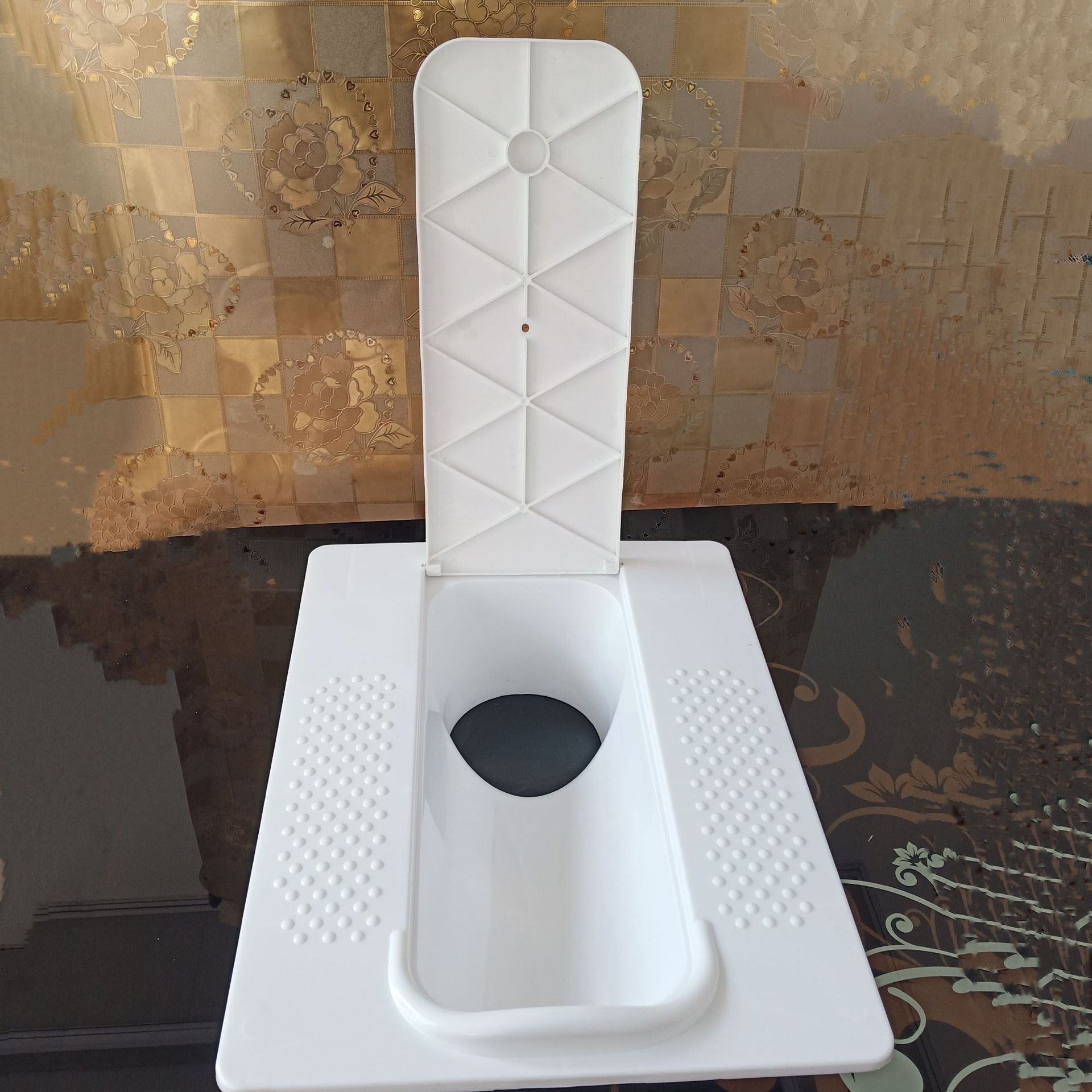 带盖翻盖马桶便盆厕所 农村旱厕改造蹲便器 工程工地临时便厕蹲坑