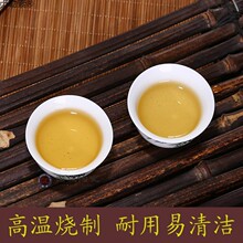 7H陶瓷小茶杯套装家用瓷杯10个杯瓷工夫茶白瓷一套瓷竹子夫喝茶素