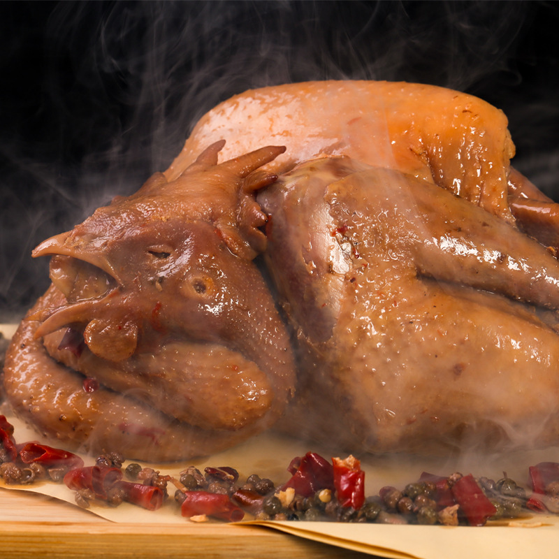 河南特产手撕麻椒鸡即食椒麻鸡烧鸡麻辣鸡熟食真空整只1000g