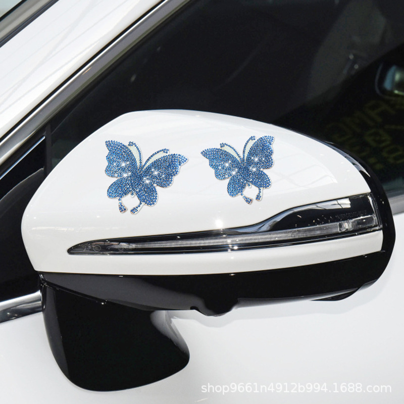 New DIY Patch Patch Diamond Butterfly Bumper Stickers Bear Claw Car Sticker Car Interior Decoration Diamond Sticker