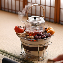围炉煮茶家用室内全套日式烤茶炉露营网红烤红薯橘子碳炉茶壶套装