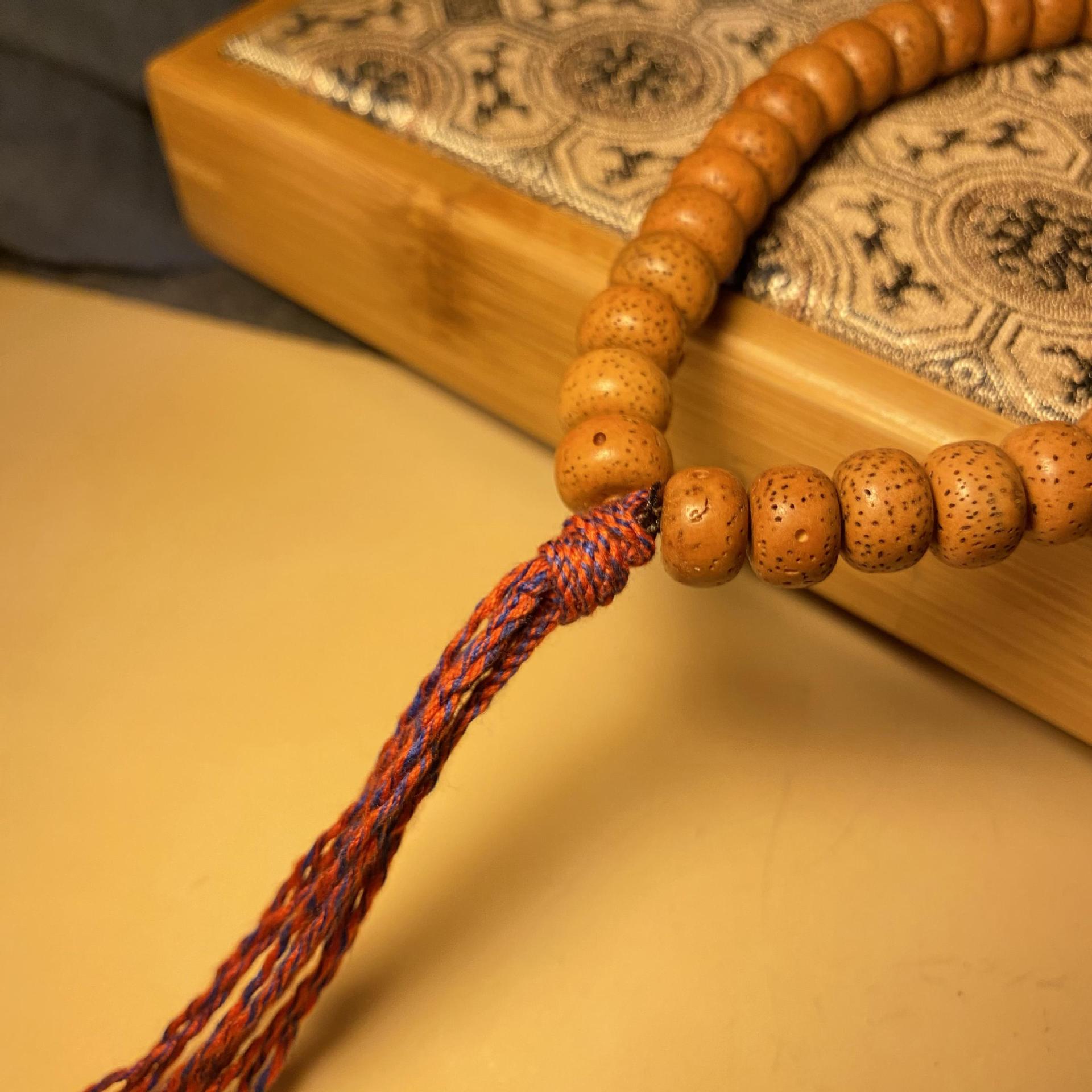 海南毛感料星月手持正月星月菩提陈籽念珠居士佛珠手串古风手链