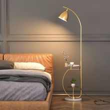 北欧落地灯ins风卧室床头灯创意金色后现代轻奢客厅立式茶几台灯