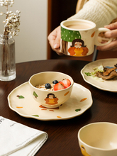 X70T碗碟礼盒餐具套装新款陶瓷家用可爱儿童盘筷杯子情侣二