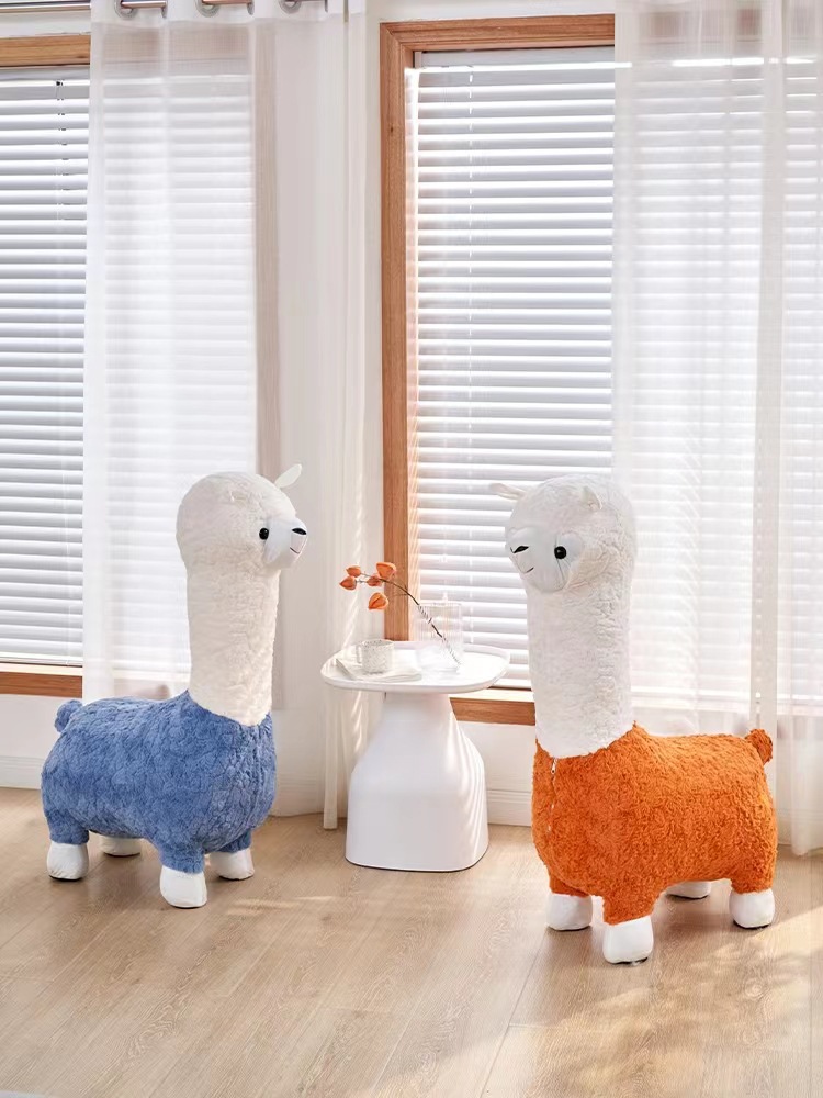 Alpaca Stool Factory Wholesale Animal Doll Stool Trending Cartoon Bench Seat Source Worker Direct Sales