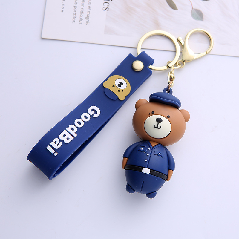 Bai Jingting Same Style Bear Keychain You Are My City Camp Xingke Base Tear Mole Bear Bag Pendant Couple Female