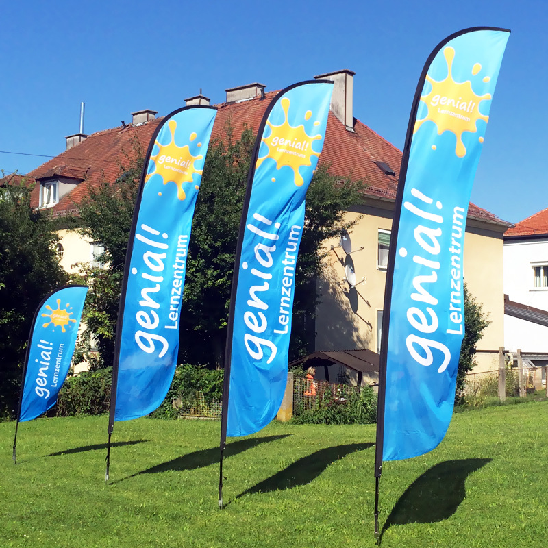 外贸沙滩旗铝合金注水道旗户外展示广告刀旗水滴旗伸缩旗杆羽毛旗