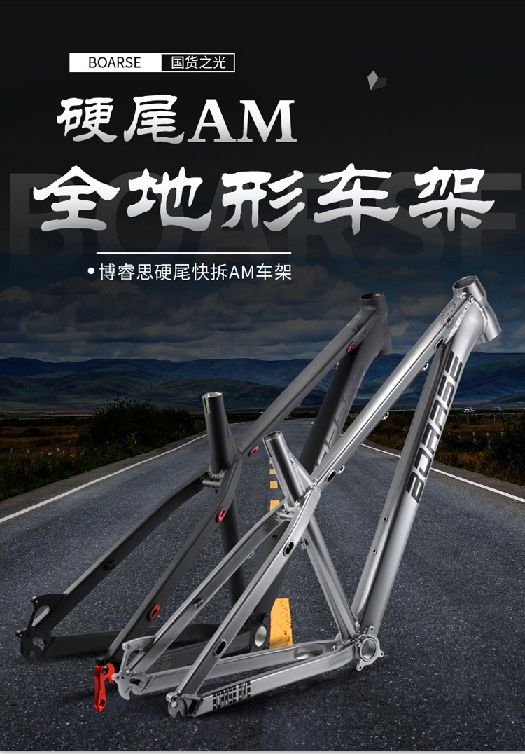 2021款博睿思boarse硬尾am车架 土坡车架速降街车架林道山地硬架