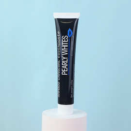 印刷logo 80g到100g细长黑色亮光磨砂旋盖牙膏管牙膏软管