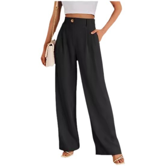 European and American Business Super Cross-Border E-Commerce Wide-Leg Formal Pants Women's High Waist Business Casual Trousers