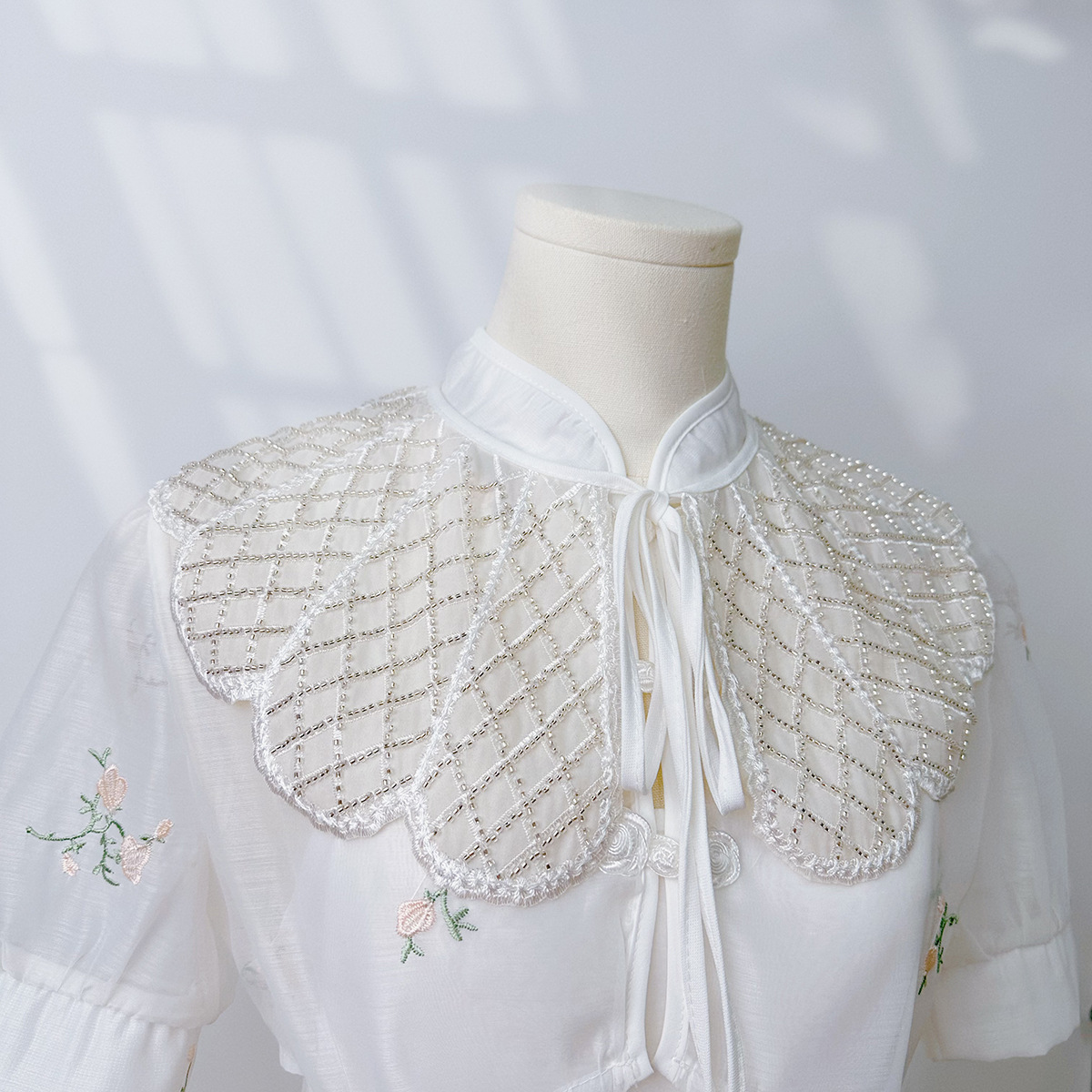 新款女装假领子绣花对领披肩云肩汉服搭配款式跨境专供厂家直销