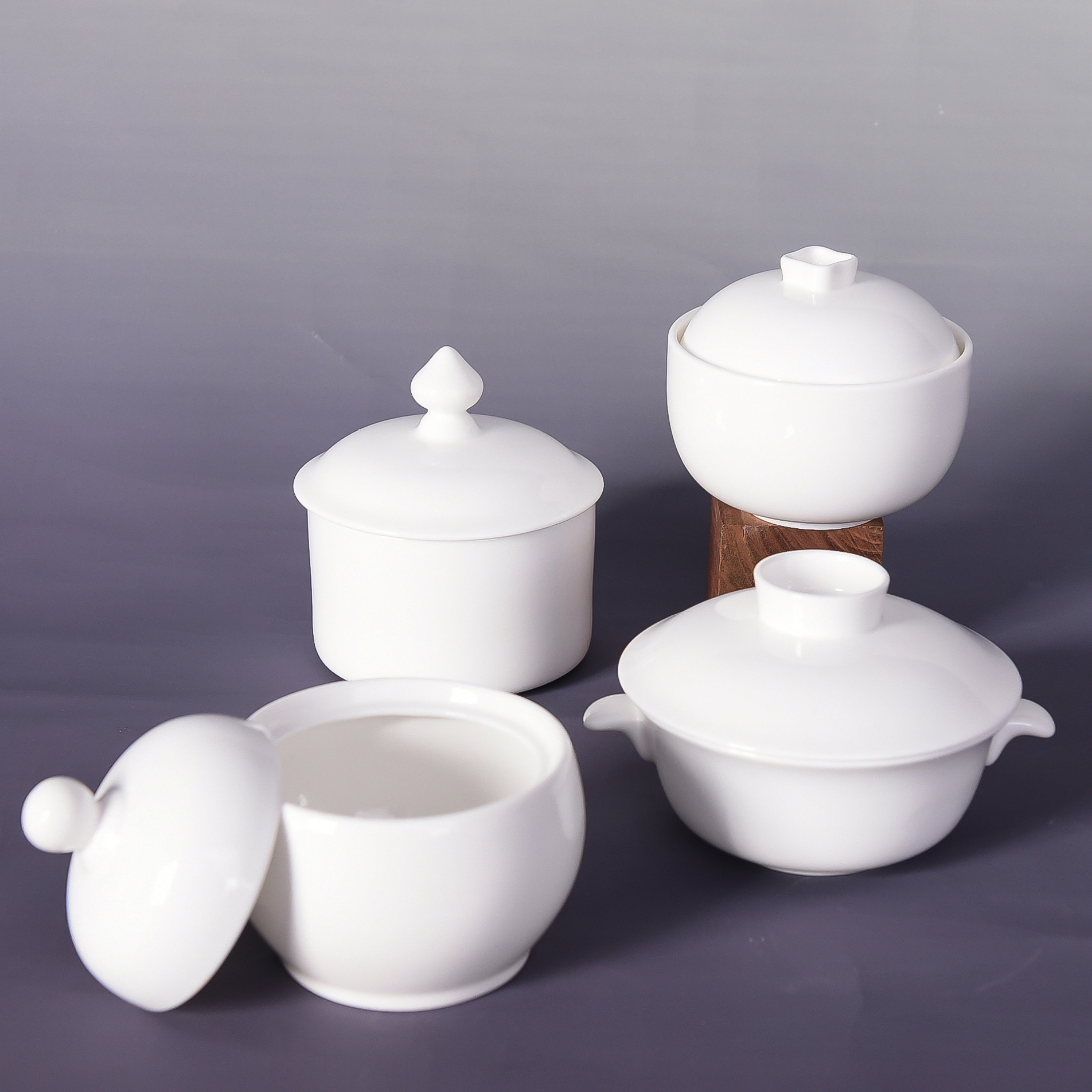 陶瓷创意佛跳墙炖罐酒店用骨瓷纯白炖盅耐高温燕窝锅煨汤煲罐子