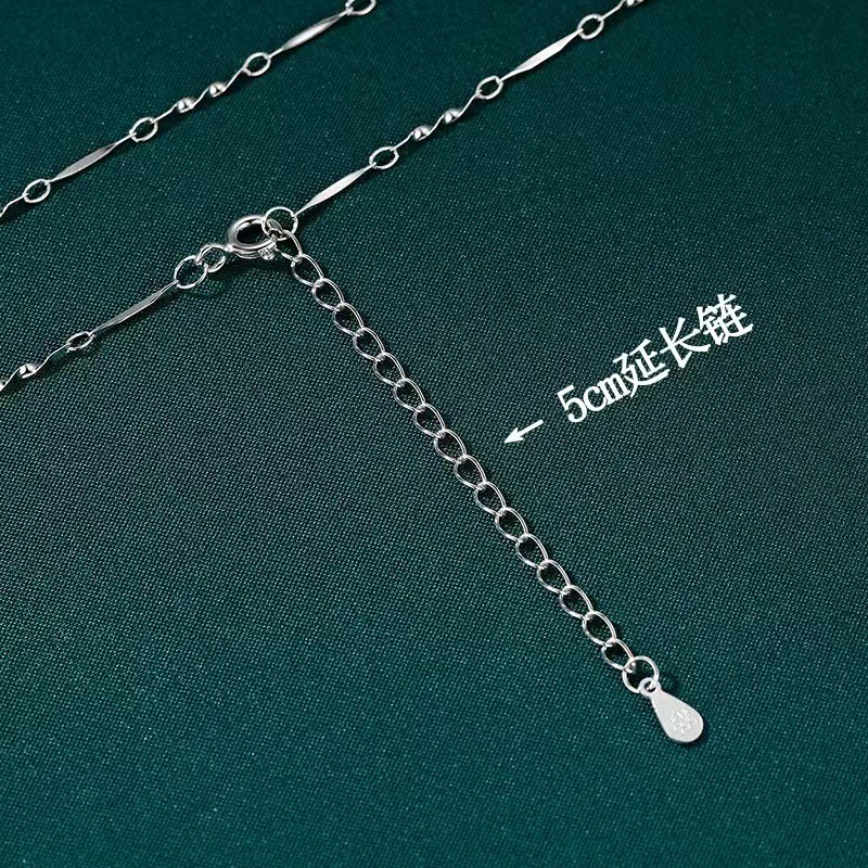 S999 Sterling Silver Necklace Female Clavicle Chain Pure Silver Chain without Pendants Snake Bone New Authentic Single Choker One Piece Wholesale