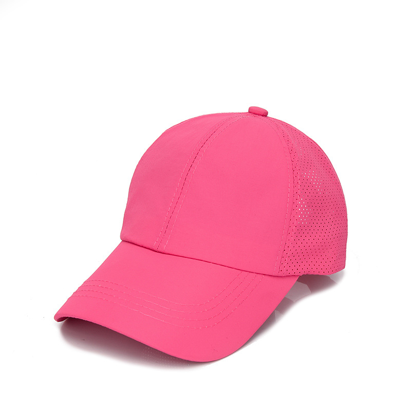 New Simple Sports Baseball Cap Women's Foreign Trade Half Top Cross Ponytail Cap Fashion Casual Solid Color Casual Hat