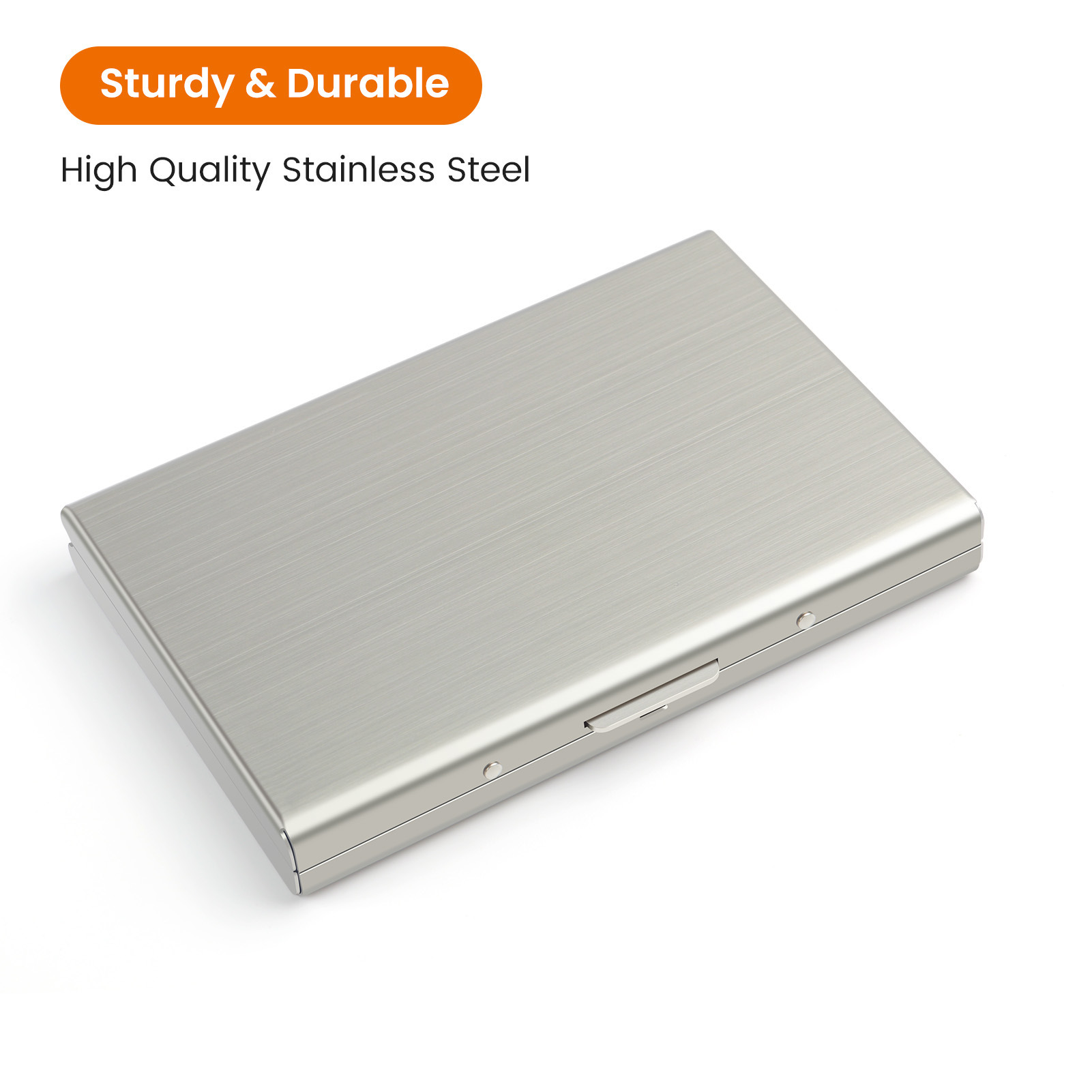 Stainless Steel Card Holder Bank Card Credit Card Box Card Clamp Metal Card Bag Expanding Card Holder Business Card Case Anti-Theft Card Swiping Bag