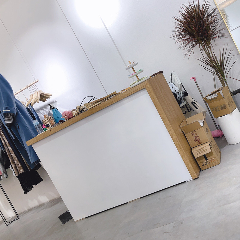 简约服装店收银台店铺小型柜台女装店北欧吧台桌美容院前台接待台